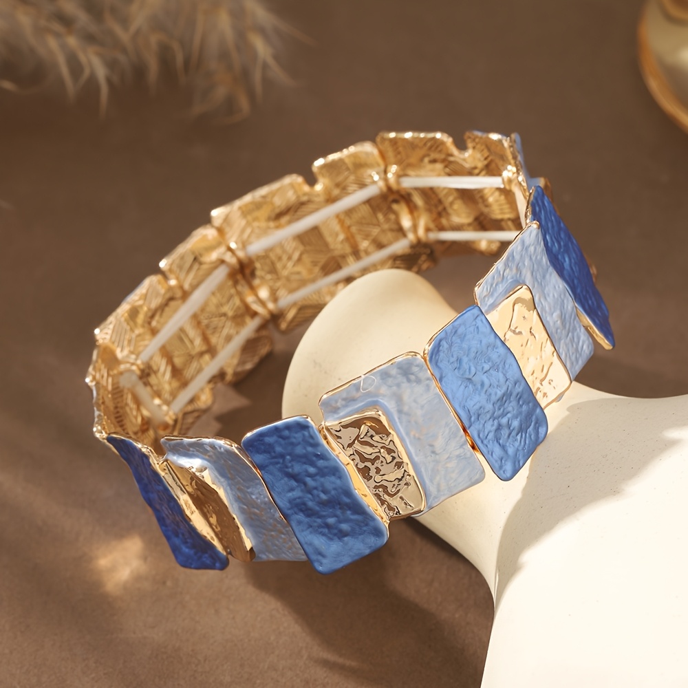 Women's Bohemian Geometric Elastic Adjustable Bangle, Trendy Design
